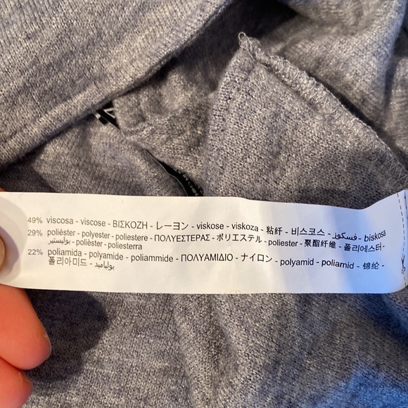 Zara knit grey cropped bra style top - Picture 5 of 5